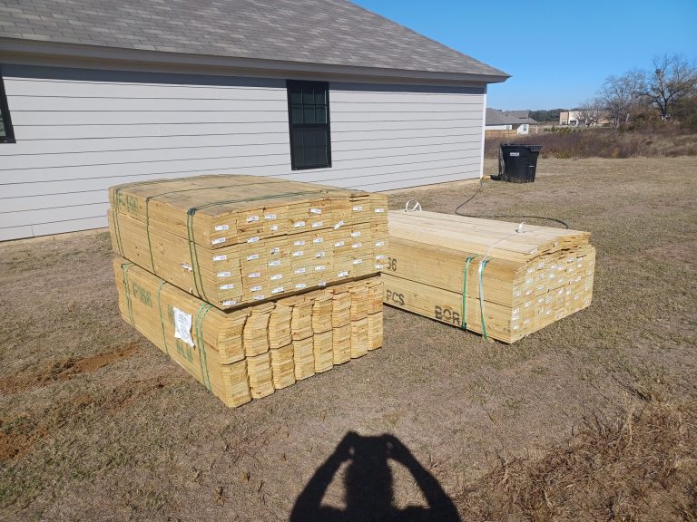 Materials Delivered - Stoneybrook Fence